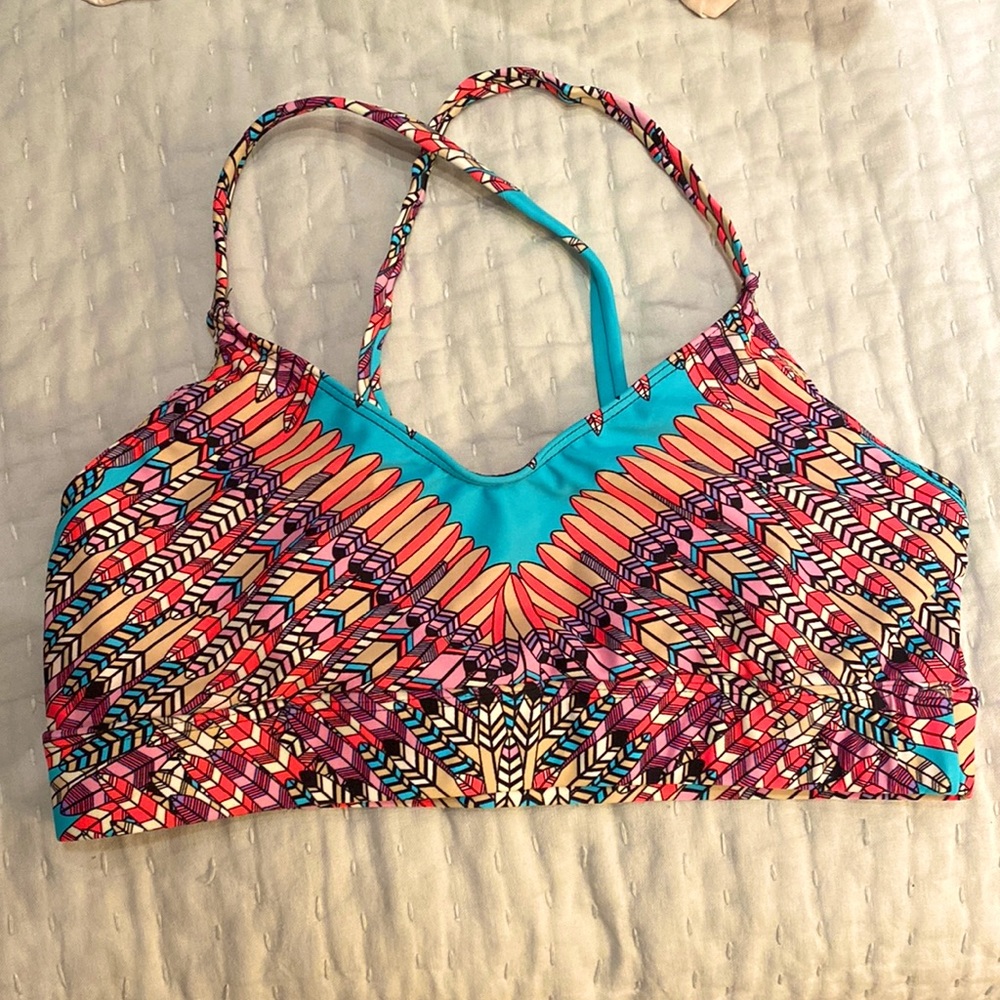 Mara Hoffman Sports Bra in Skybird